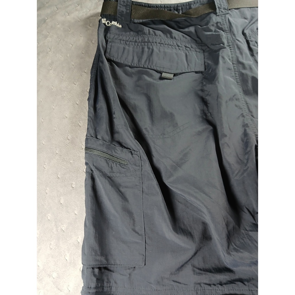 Columbia Omni-Shade Convertible Hiking Pants Mens 42x30 Navy Blue Zip Off Cargo - Picture 5 of 7